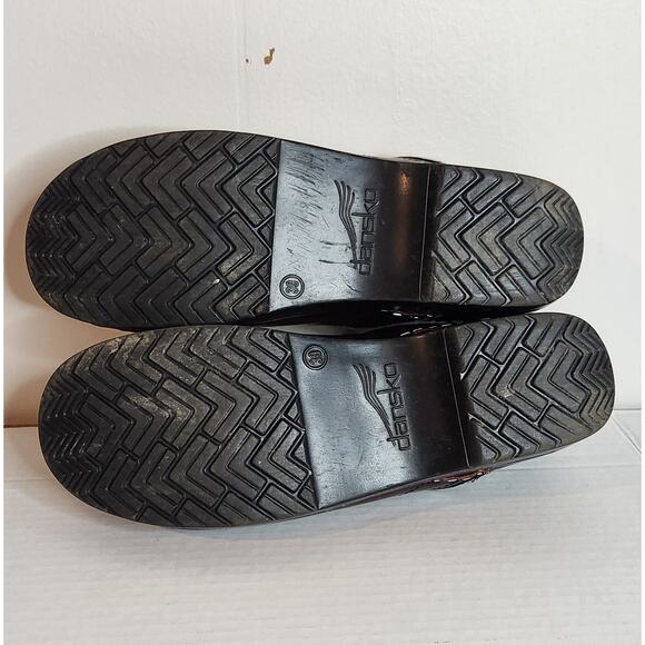 Dansko Dark Red Leather Clogs - Picture 7 of 9